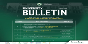 𝐔𝐍𝐈𝐕𝐄𝐑𝐒𝐈𝐓𝐘 𝐁𝐔𝐋𝐋𝐄𝐓𝐈𝐍 [𝐔𝐁 𝟎𝟗𝟑-𝟐𝟎𝟐𝟔] | 𝐄𝐧𝐫𝐨𝐥𝐥𝐦𝐞𝐧𝐭 𝐒𝐜𝐡𝐞𝐝𝐮𝐥𝐞 𝐟𝐨𝐫 𝐋𝐚𝐛𝐨𝐫𝐚𝐭𝐨𝐫𝐲 𝐒𝐜𝐡𝐨𝐨𝐥 𝐒.𝐘. 𝟐𝟎𝟐𝟔-𝟐𝟎𝟐𝟕